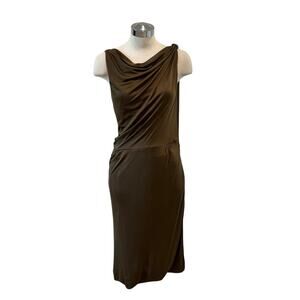 S/S 2002 Gucci by Tom Ford Asymmetrically Draped Dress Size L